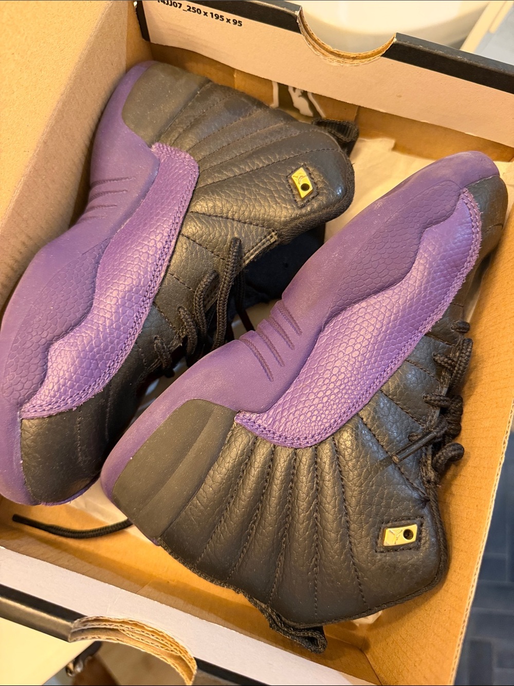 Jordan High-Top Sneakers in Purple and Black
